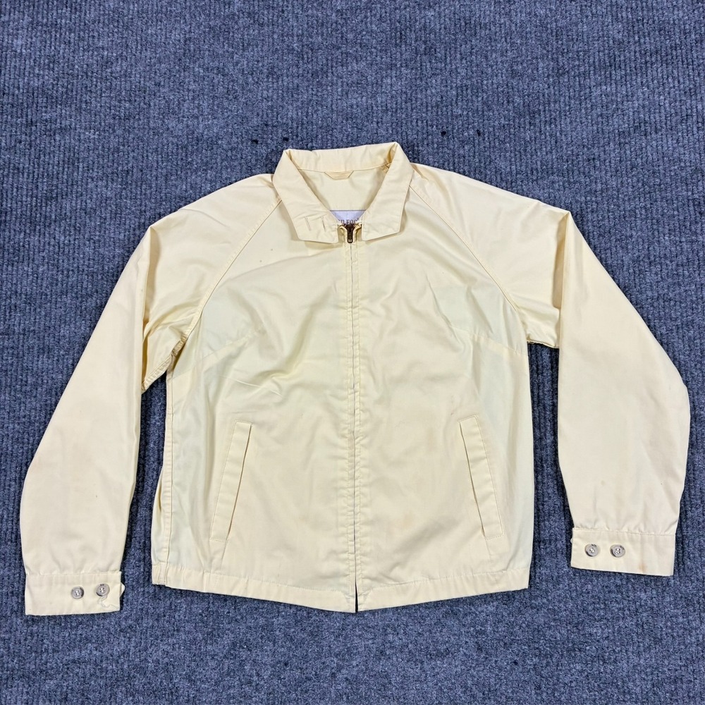 Vintage London Fog Maincoats Jacket Womens 10 Yellow Zip Lightweight Coat USA
